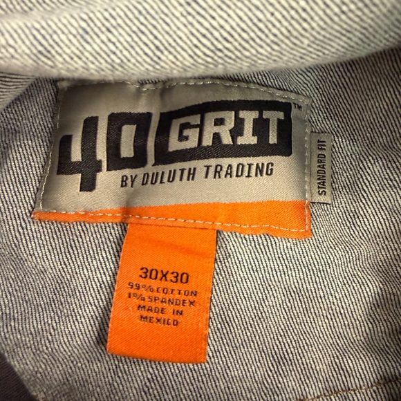 Lot Of 2 40 Grit Duluth Trading Jeans Mens 30x30 Blue Denim Standard Fit - Picture 7 of 8